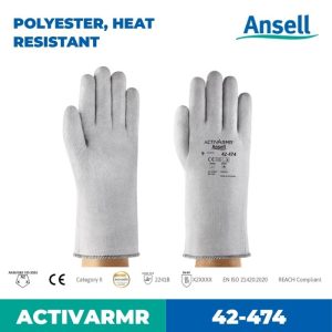 Ansell ACTIVARMR 42-474 (Polyester, Heat Resistant), Size 9, 10