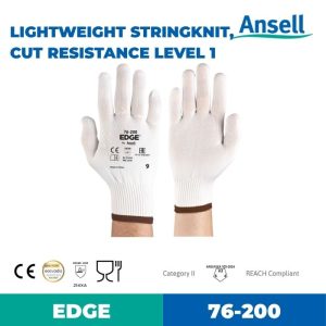 Ansell EDGE 76-200 (Nylon, Work Glove), Size 8, 9, 10