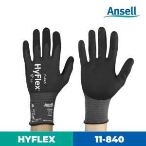 Ansell HyFlex 11-840 (Nitrile & Nylon), Size 8, 9, 10