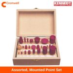 Assorted, Mounted Point Set, Aluminium Oxide, 6mm Shank, Pack of 24