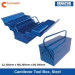 Cantilever Tool Box, Steel, (L) 430mm x (W) 205mm x (H) 205mm SEN5931370K