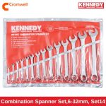 Metric, Combination Spanner Set, 6 - 32mm, Set of 14, Chrome Vanadium Steel KEN5822900K