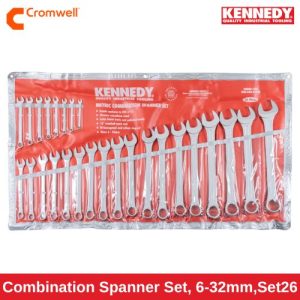Metric, Combination Spanner Set, 6 - 32mm, Set of 26, Chrome Vanadium Steel KEN5822910K