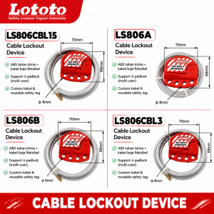 LS806A, LS806B, LS806CBL3, LS806CBL15 Cable Lockout Lototo
