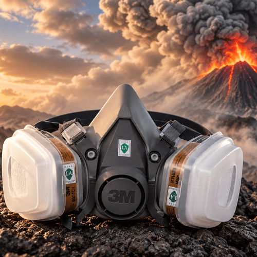 Masker Respirator Half-Face_Masker untuk Abu Vulkanik